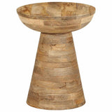vidaXL Table d'appoint Ø37x45 cm Bois de manguier Massif, Bout de canapé, Table d'appoint de canapé, Table de Lampe, Table d'accent, Table Basse