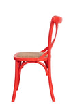 Biscottini Chaise de salle à manger en bois massif Vintage - Chaises de cuisine et salon en rotin Thonet - Chaises intérieures et extérieures rembourrées - Chaise en peluche Rustica Cross