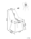 Beliani Lot de 2 Chaises de Salle à Manger Pieds Bois Massif Siège Rembourré en Tissu Polyester Vert Foncé Melfort
