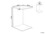 Beliani Table d'Appoint de Chevet en Verre Transparent Design Ultra Moderne Tendance pour Salon ou Chambre Contemporaine