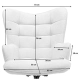 Kare Design - Fauteuil pivotant Velours Rouge Oscar
