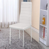 meihe Lot de 4 Chaises de Salle à Manger, Chaise de Cuisine en Similicuir-Fauteuil de Cuisine pour Salle à Manger, Cuisine, Salle de Réunion (blanc-4PC)