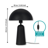 Eglo Lampe de chevet Aranzola, lampe à poser géométrique, lampe de table en métal noir et blanc, luminaire décoratif pour salon et chambre, douille E27