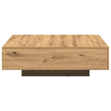 vidaXL Table Basse Artisan en chêne 100x100x31 cm en Bois transformé