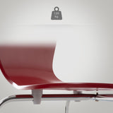 Chaise Empilable Calisto en Bois - Assise Ergonomique - Chaise de Salle d'Attente en Bois Chaise, Hauteur Assise 45 cm -Couleurs au Choix:, Couleur:Rouge