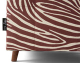 Lisa Design - Rune - Fauteuil zèbre en Velours, Marron/Blanc