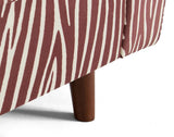 Lisa Design - Rune - Fauteuil zèbre en Velours, Marron/Blanc
