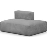 HOMIFAB Module d'angle Ouvert à Droite 2 Places en Velours côtelé Gris Clair - Modulo New