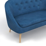 IDMarket - Canapé Banquette Sonia en Velours Bleu