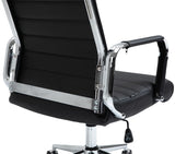 CLP Chaise de Bureau Ergonomique Kolumbus en Cuir véritable, réglable en Hauteur en continu, Charge maximale 150 kg, Couleur:Noir