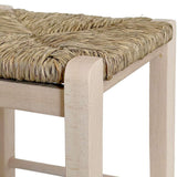 OKAFFAREFATTO MADDALONI Tabouret bas h 47 cm en bois à peindre carré pieds en sabre