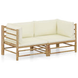 Meubles de balcon, banc de jardin en rotin, canapé de jardin 2 places, banc de balcon en bambou, canapé de jardin extérieur, ensemble de meubles de jardin, meubles de salon, canapé de balcon