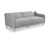 DecoInParis Canapé clic clac 3 Places en Tissu Gris Clair Marlon