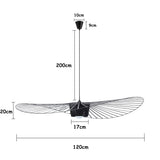 CHNB Lustre Vertigo Suspension, RéTro Suspension Luminaire Lustres Postuler à Salon Cuisine Chambre Luminaires IntéRieur, Lampe LED E27 Max 40W (120 CM)