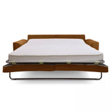 Oviala Canapé Convertible en Velours 3 Places Noisette