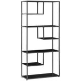 HOMCOM Bibliothèque étagère de Rangement à 7 Niveaux Cadre en Acier Style Industriel pour Salon Chambre Cuisine - 83 x 34 x 180 cm