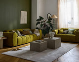 Lisa Design - Ray - canapé Droit 3 Places en Tissu texturé, Vert