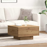 vidaXL Table Basse Chêne Artisanal 55 x 55 x 31 cm, Table de Salon, café Moderne, Fini Minimaliste, Surface Pratique pour Un Style Urbain