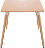 CLP Table De Cuisine Viborg I Table De Salle À Manger Au Design Scandinave pour Le Salon avec Plateau en MDF I Structure en Hêtre, Couleur:Nature, Taille:80 cm
