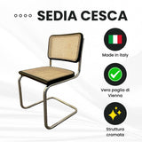 Chaise en Paille de Vienne et Hêtre Naturel Laqué Noir - Generico