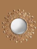 CHEHOMA Miroir décoratif Convexe serti de Cristaux Auréole d'étoiles dimenssion 47 cm (Diamètre 47 cm)