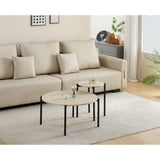 Milton & Oldbrook Set de Table Basse Aragon Look Travertin