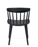 KAYELLES Lot de 2 chaises à barreaux Noires, Style rétro Western - Windsor, Large Assise, Dossier Enveloppant DIA (Noir)