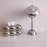 Hryx Lampe Champignon，Lampe De Chevet avec Contrôle Tactile, Lampe De Table en Champignon Dimmable Argent avec ，Chambre À Coucher, Salon, Étude, Chambre d'enfant, Bureau,B