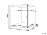 Beliani Lit à Baldaquin Minimaliste en Bois 160 x 200 cm Meuble de Chambre Marron Foncé Herliere