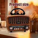 Radio rétro AM/FM/SW avec Bluetooth 5.0, petite batterie de 1800 mAh, cuisine et valise avec haut-parleur de 5 W, prise en charge USB/TF/AUX
