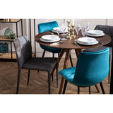 Miliboo Table à Manger Ronde Design Noyer D106 cm Walford