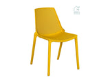 METRO Professional Chaise de terrasse PAM, Polypropylène, 47 x 56 x 79 cm, Empilable, Jaune Moutarde (Jaune Moutarde)