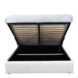 WEBER INDUSTRIES LIT Coffre Tissu Bouclette 160x200 Sherpa + SOMMIER/Blanc