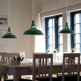 Métal Vintage Suspensions Luminaires Retro Plafonniers Luminaire Edison de Culot E27 Suspensions Eclairage de Plafond Suspensions Luminaires Lampe (Sans Ampoule, Vert)
