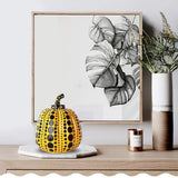 LGYKUMEG Yayoi Kusama Sculpture De Citrouille Statue Statue Ornement Botanical Jardin Décoration Artistes Modern Sculpture Dot Art Accueil Accessoires Accessoires De Bureau,Jaune