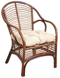 AUBRY GASPARD Fauteuil en rotin Marron Louis