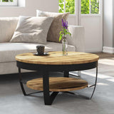 vidaXL Table Basse Table d'Appoint Canapé Salon Maison Bois Massif de Manguier