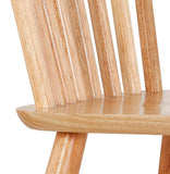 ALTEREGO Chaise Design ' ' en Bois Finition Naturelle avec Dossier à barreaux