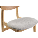 Miliboo Chaises scandinaves en Bois Clair et Tissu Gris Clair (Lot de 2) ELION