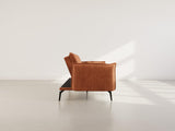 Bestmobilier - Lexie - Canapé Convertible clic-clac 2 Places en Velours côtelé, Terracotta