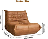 Pouf poire compressible en éponge pour la maison et le bureau Marron