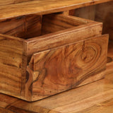 RAUGAJ Bureau d'écriture avec tiroirs en bois massif 88 x 50 x 90 cm, matériau de l'article : bois d'acacia massif