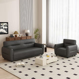 KIBONCY Canapé de Bureau en Cuir Cat Scratch, canapé Moderne 3 Places avec Mousse Haute densité, et Salon, Coussins(D,70x71x78cm)