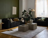 Lisa Design - Ray - canapé Droit 3 Places en Tissu texturé, Noir