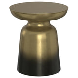 SIMPLIHOME Toby Table d'appoint Industrielle Moderne en métal de 43,2 cm de Large, ombré doré/Noir, entièrement assemblée pour Le Salon et la Chambre à Coucher