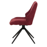 Mendler Lot de 2 chaises de Salle à Manger HWC-O48 Chenille (320g/m²) Oeko-Tex Bordeaux