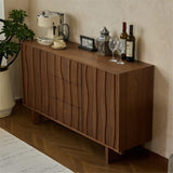 Yinj9562fg Buffet d'appoint Buffet en Noyer Noir, Meuble de Rangement for Salon, à thé, tiroirs avec Rangement