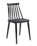KAYELLES Lot de 2 chaises de Cuisine Noires bistrot café rétro à barreaux, Pieds métal Peint BAO (Noir)