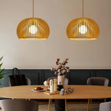 Suspension en bois créative Journal simplifié Abat-jour Plafonnier Lustre Plafonnier Luminaire Suspendu Pour Salle À Manger, Salon, Chambre, Modèle 2