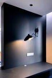 AstrizLamp Applique Murale à Bras Articulé, 65cm Noir Longue Arm Luminaire Murale avec Interrupteur Abat-Jour Réglable Moderne Arm Applique Murale à Tête Unique Chambre à Coucher Salon Hôtel
